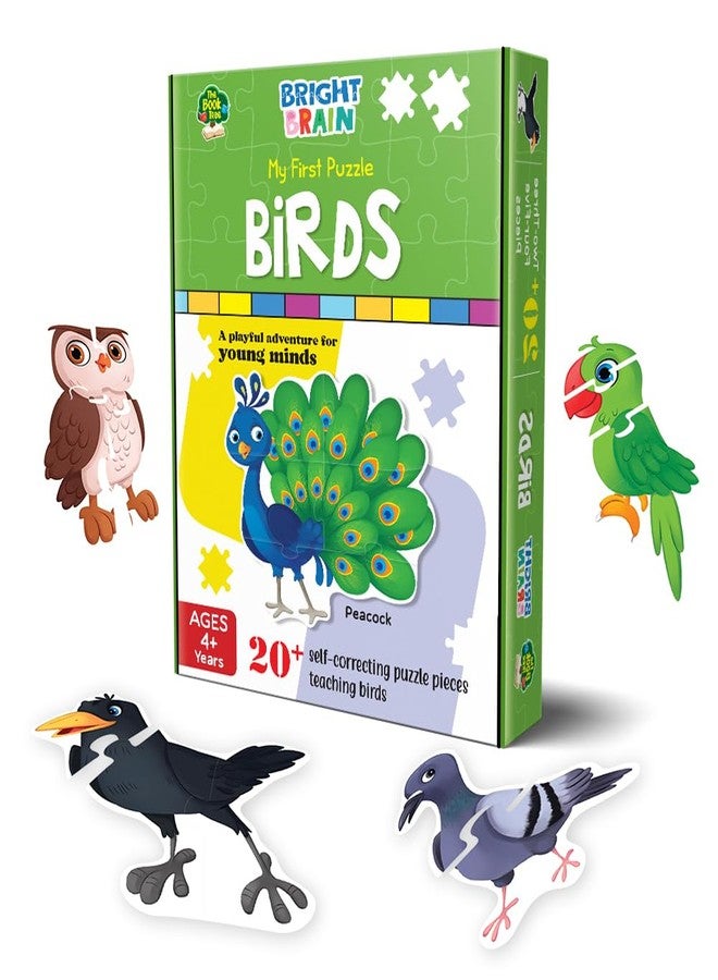 The Book Tree Birds 20+ Piece Jigsaw Puzzle for Preschoolers, Educational Toy for Learning Different Birds, Gifts for Kids Ages 3 to 6 by Majestic Book Club - Image 1